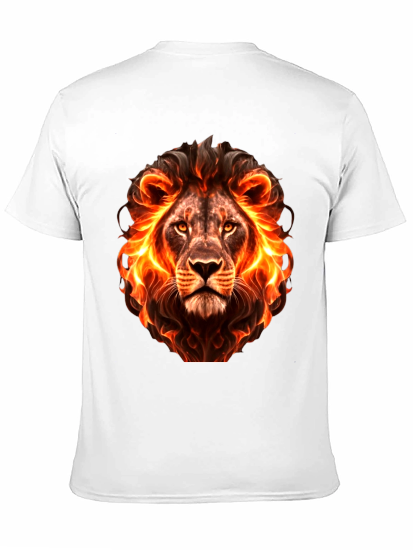 Fiery Lion Graphic Black T-Shirt