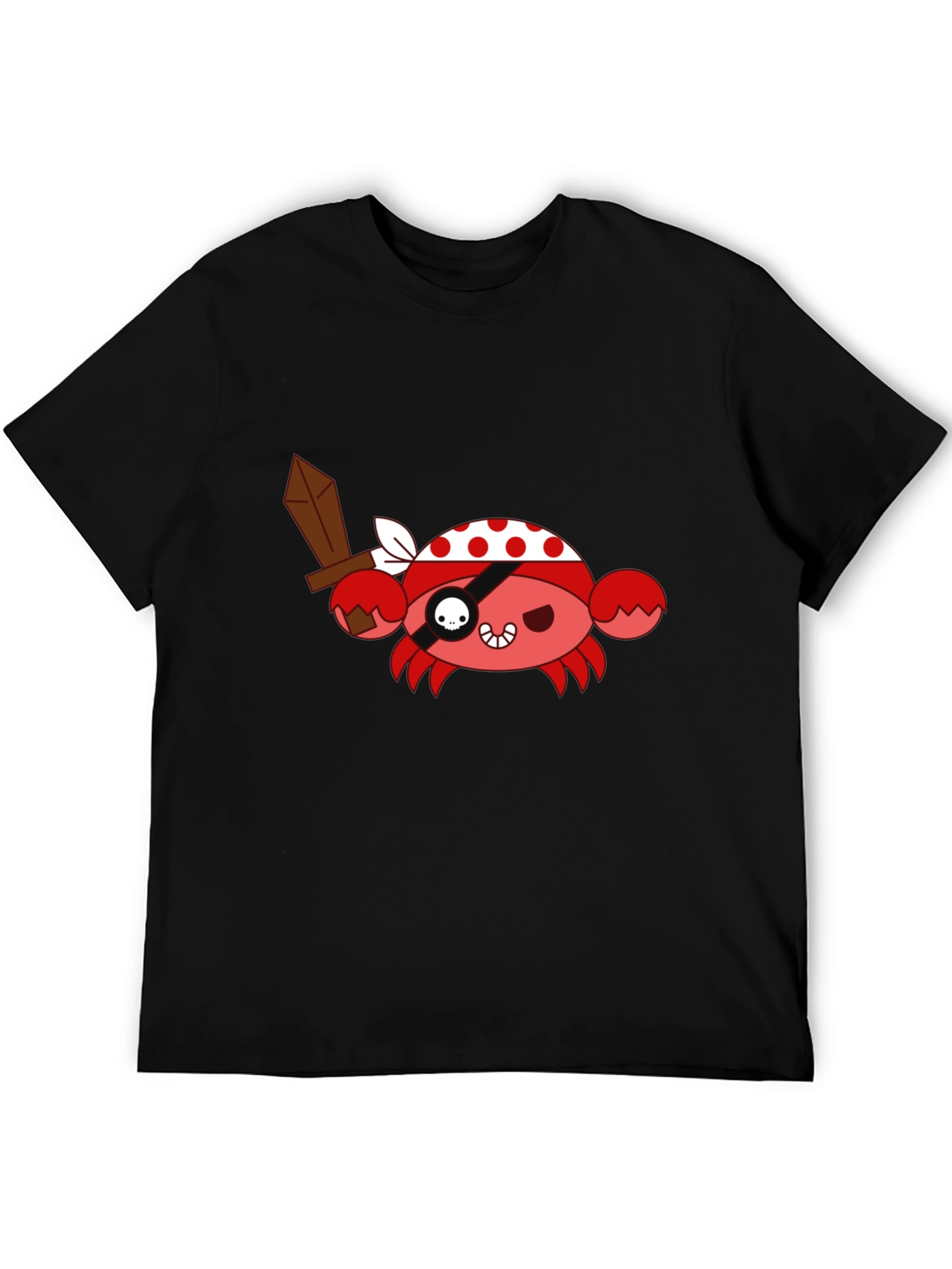 Crabby Pirate T-Shirt - Fun Cartoon Graphic Tee