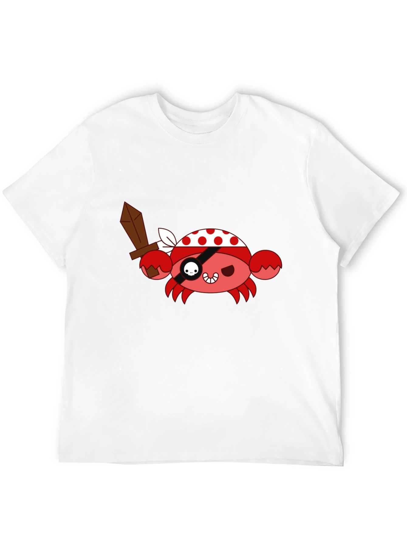 Crabby Pirate T-Shirt - Fun Cartoon Graphic Tee