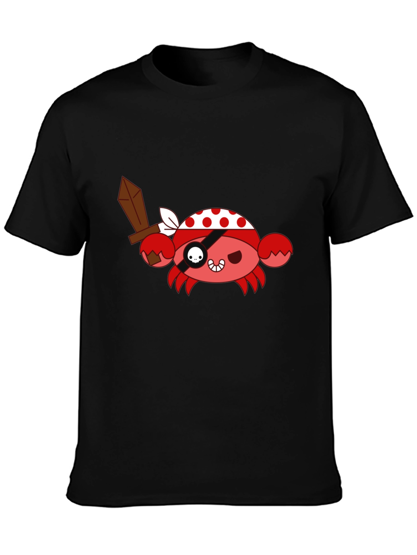 Crabby Pirate T-Shirt - Fun Cartoon Graphic Tee