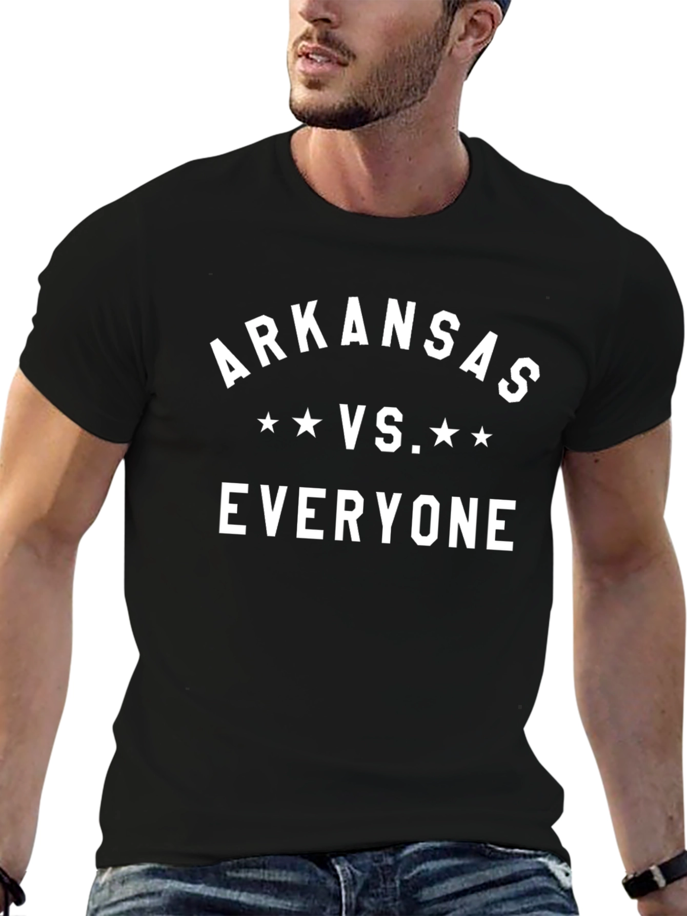 Arkansas VS. Everyone Black T-Shirt