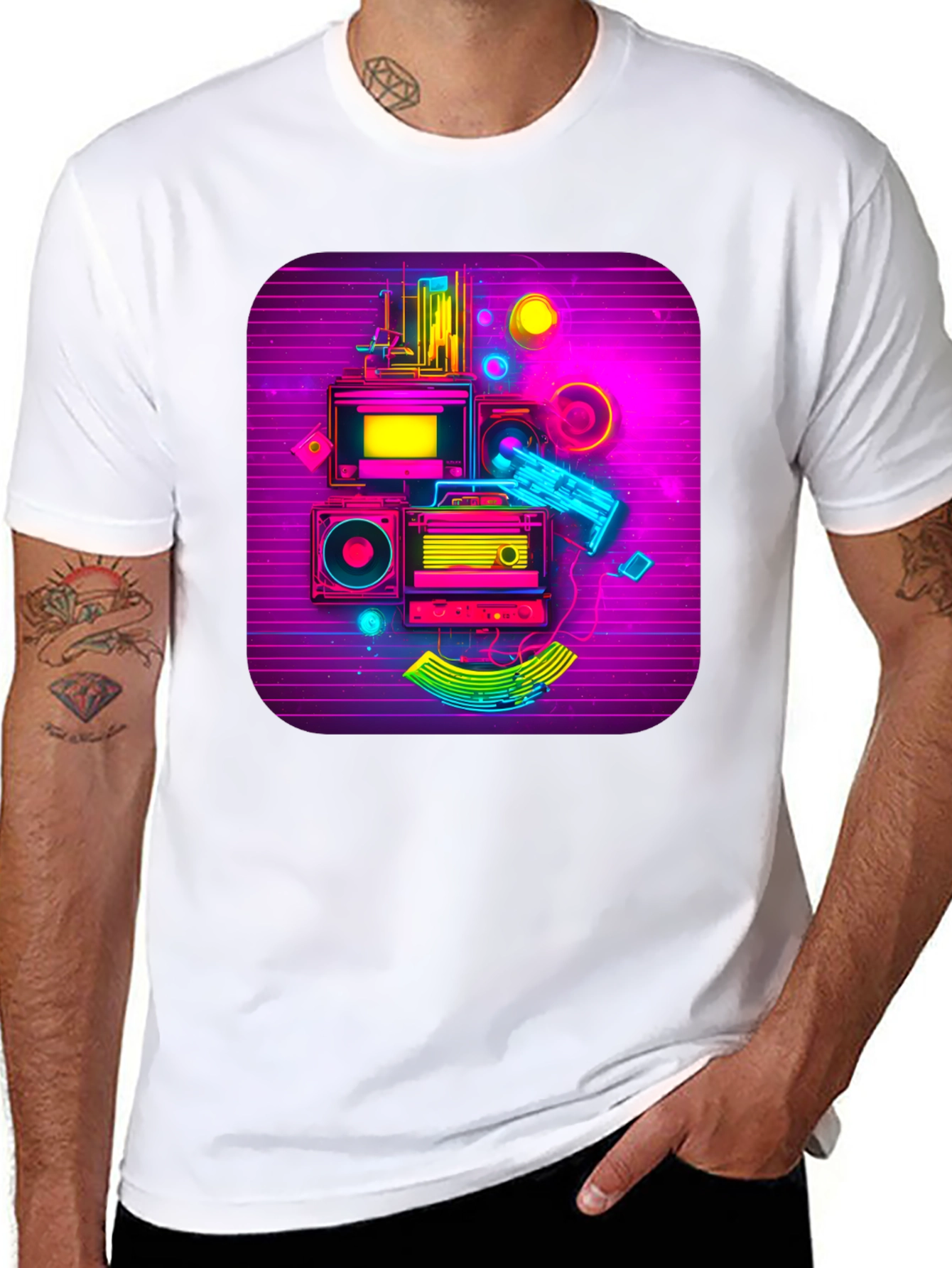 Retro Synthwave Music Graphic Tee