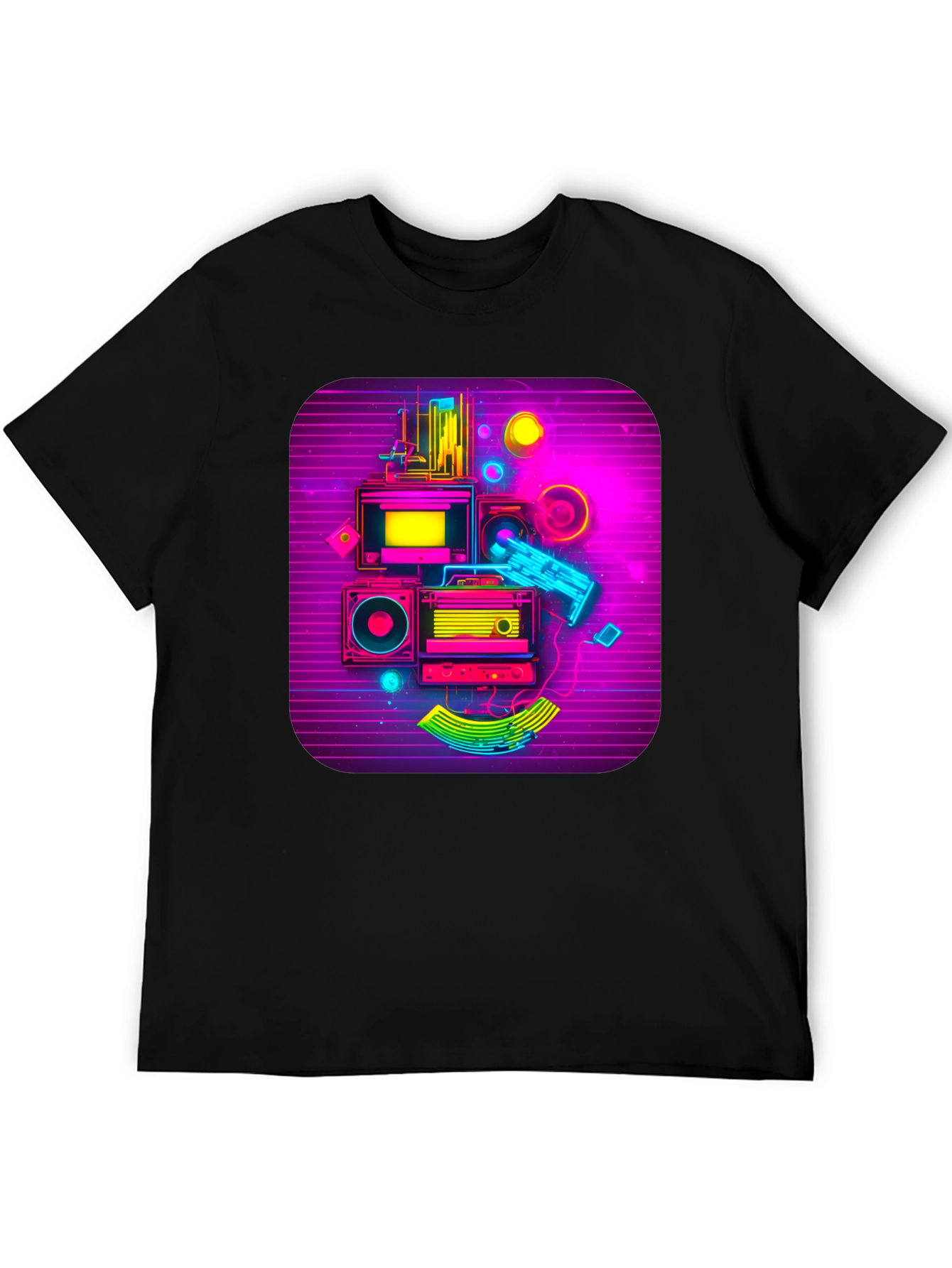 Retro Synthwave Music Graphic Tee
