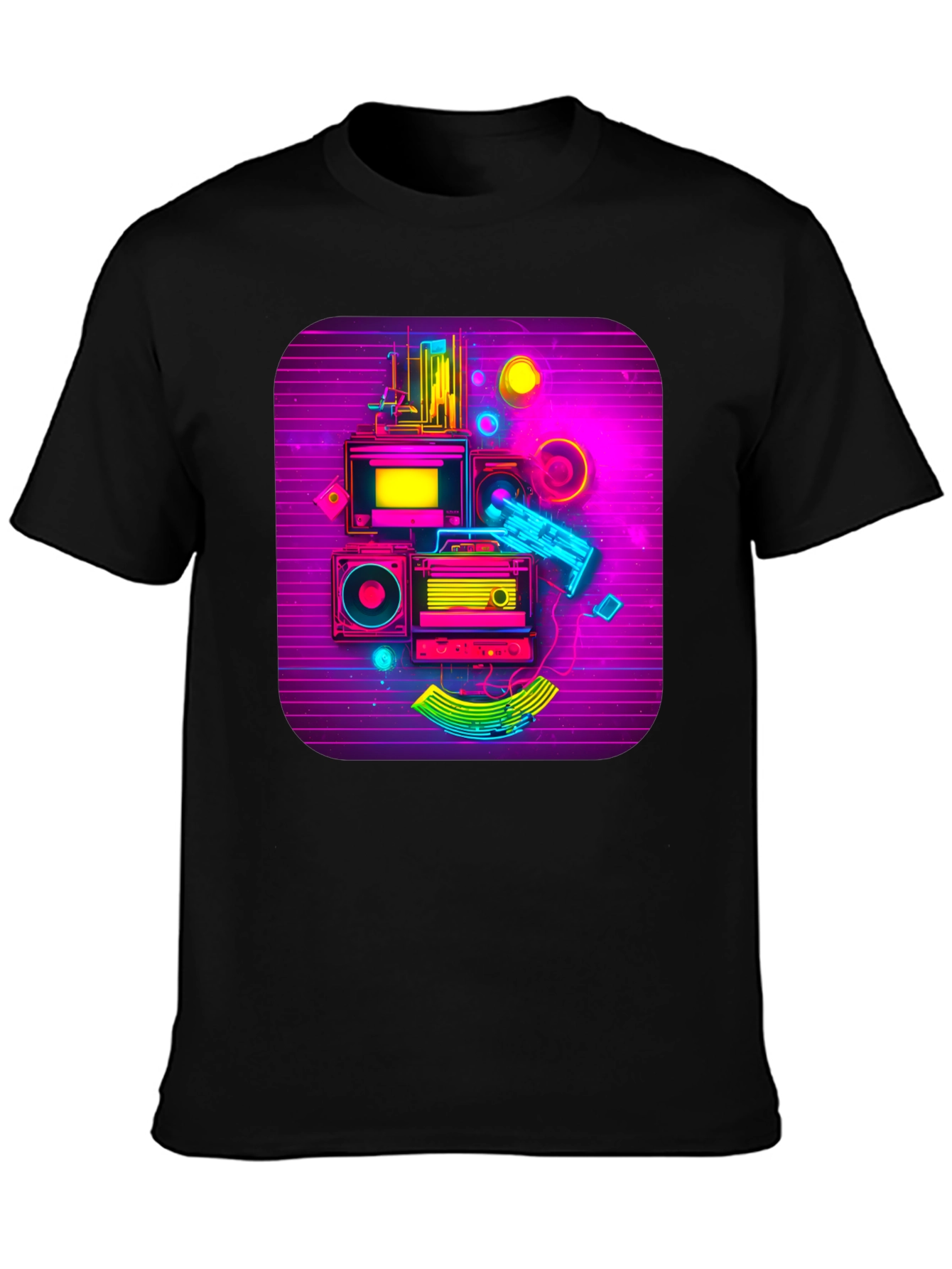 Retro Synthwave Music Graphic Tee