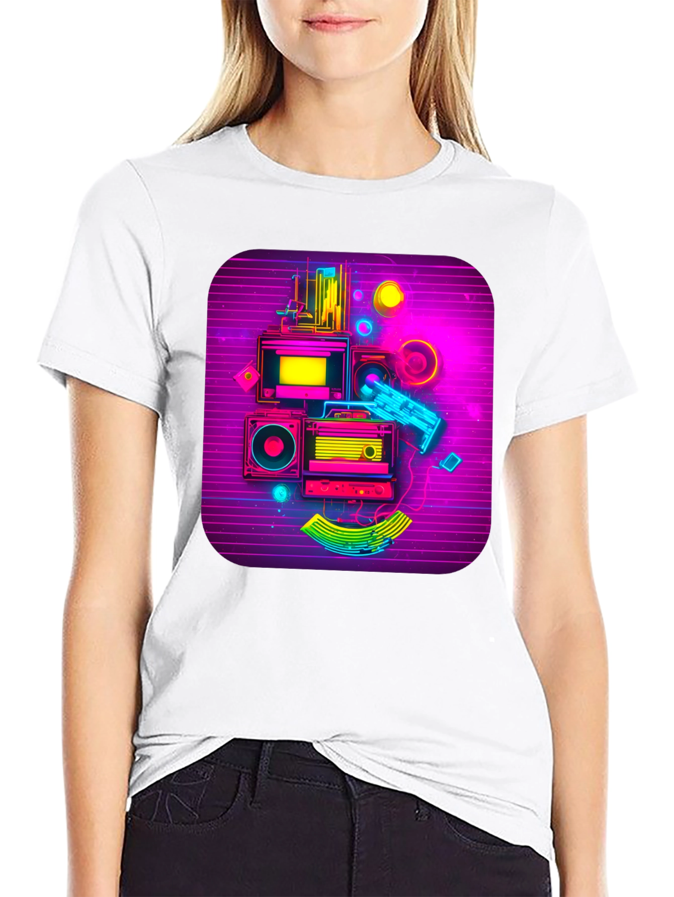 Retro Synthwave Music Graphic Tee