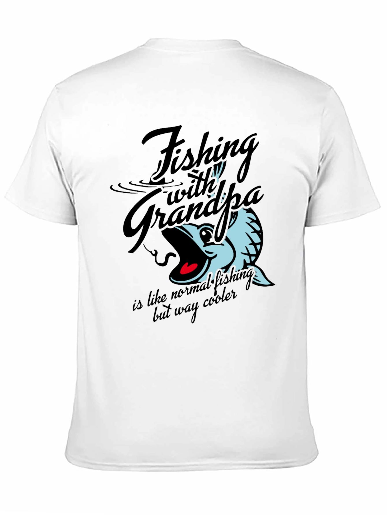 Fishing with Grandpa T-Shirt - Black