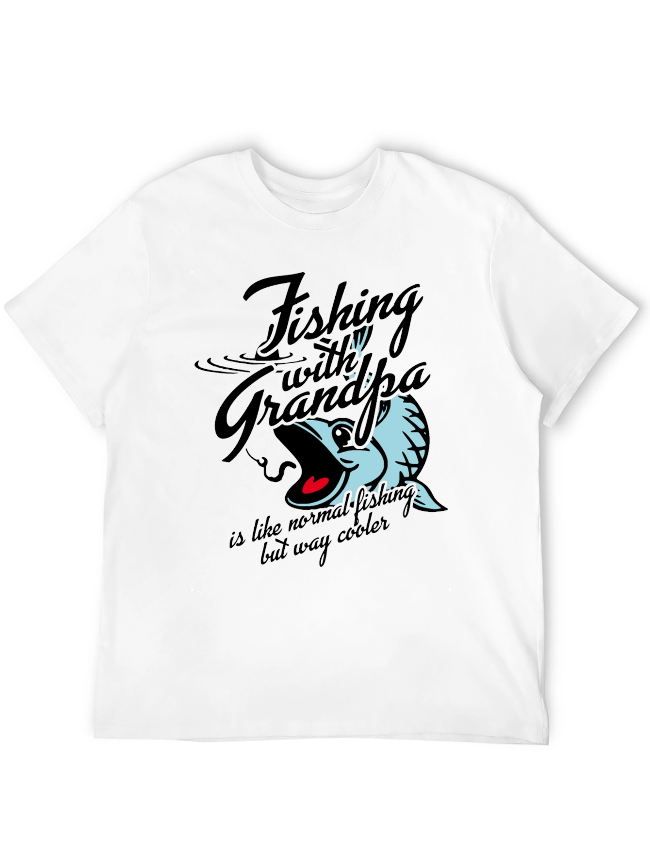 Fishing with Grandpa T-Shirt - Black