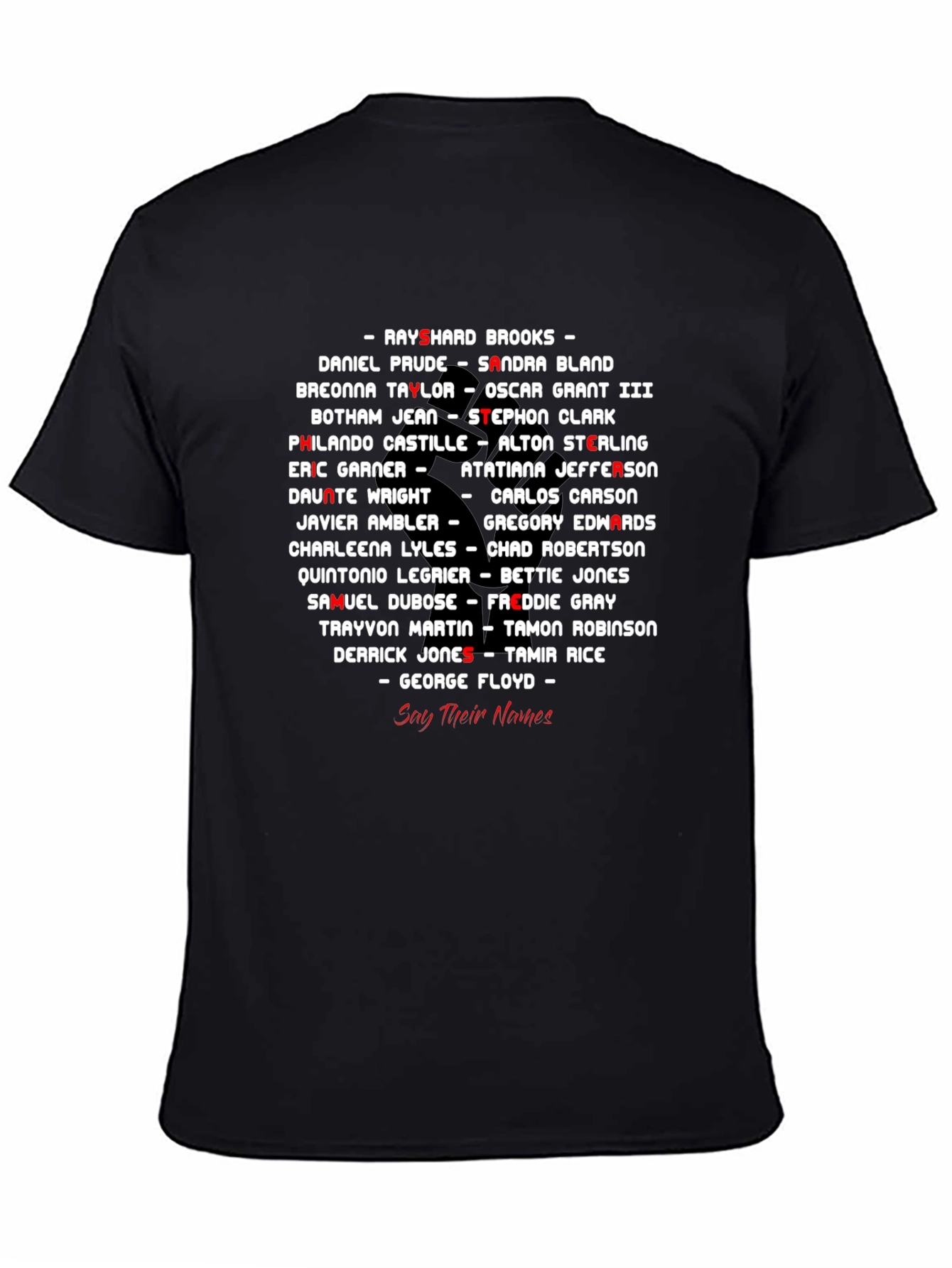 Black Lives Matter Say Their Names T-Shirt