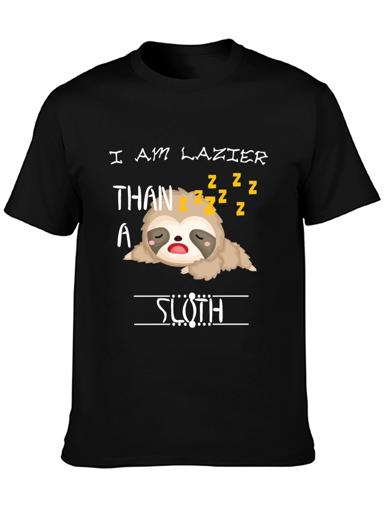 Lazy Sloth Graphic T-Shirt