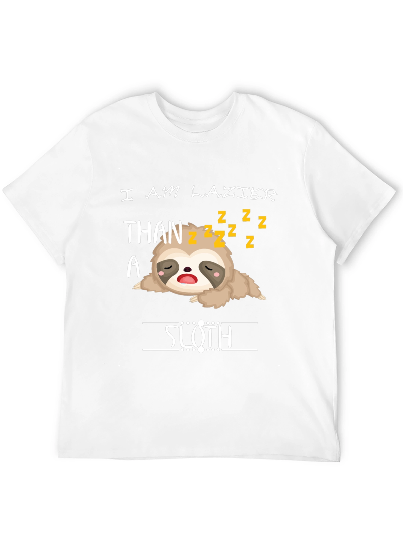 Lazy Sloth Graphic T-Shirt