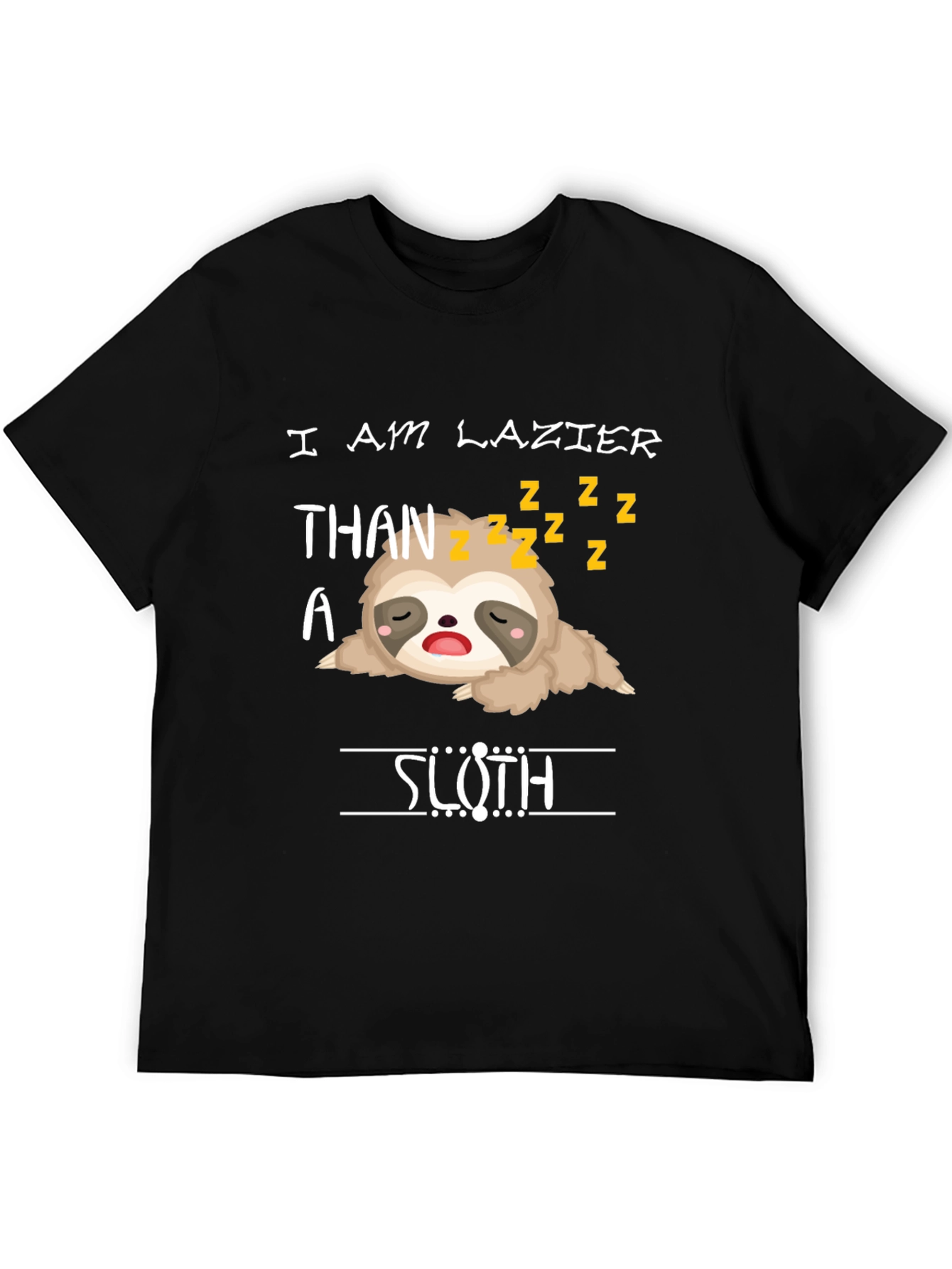 Lazy Sloth Graphic T-Shirt
