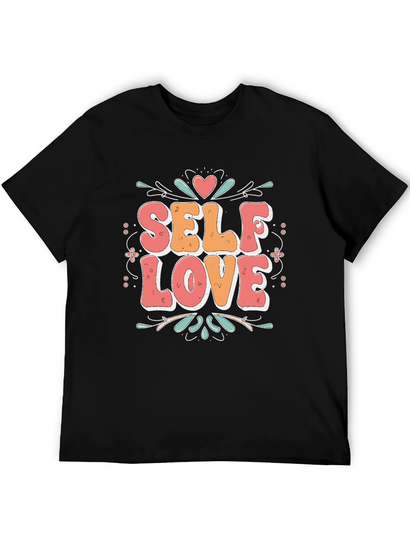 Self Love Graphic Tee - Black Cotton Shirt
