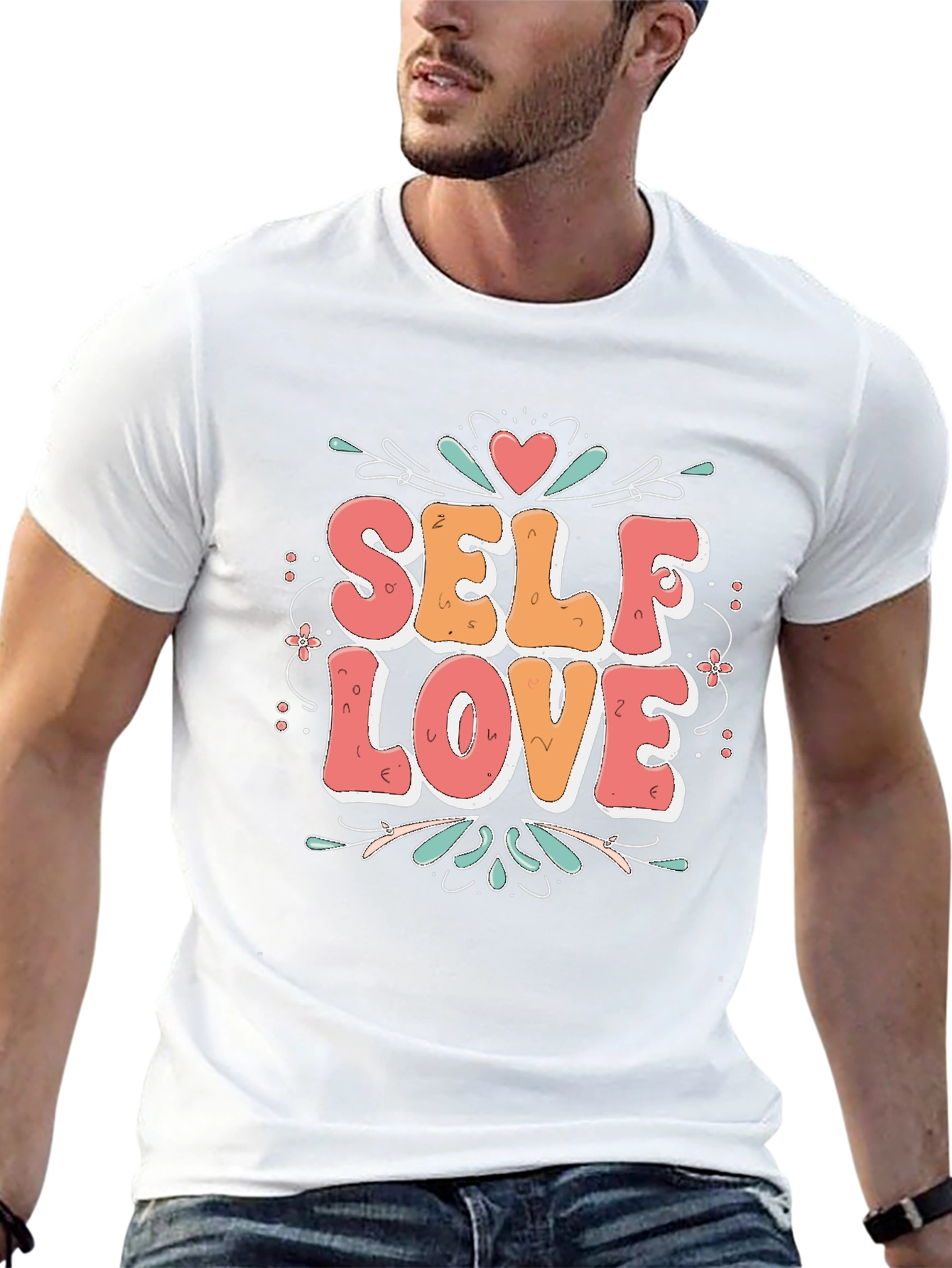 Self Love Graphic Tee - Black Cotton Shirt