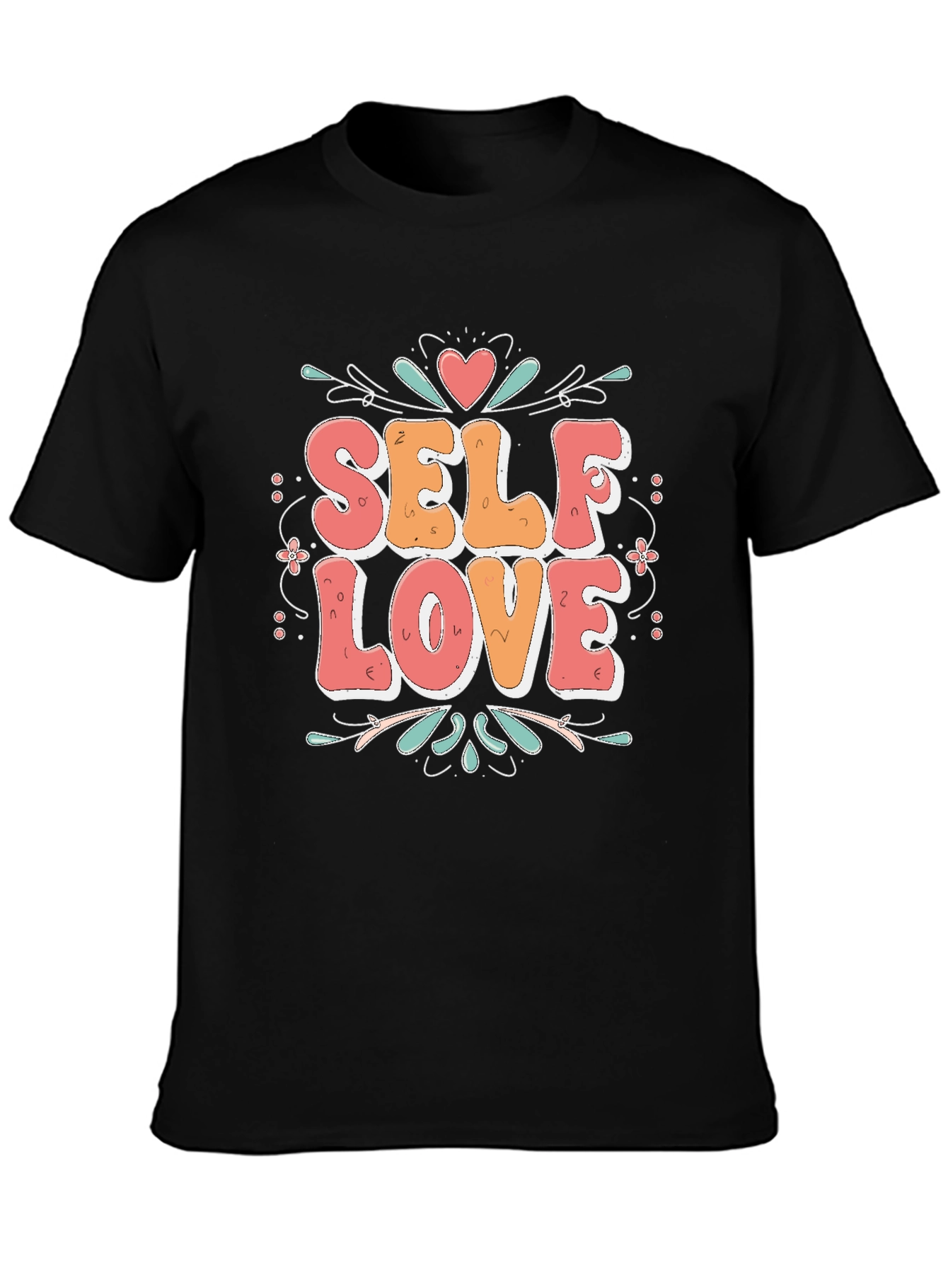 Self Love Graphic Tee - Black Cotton Shirt