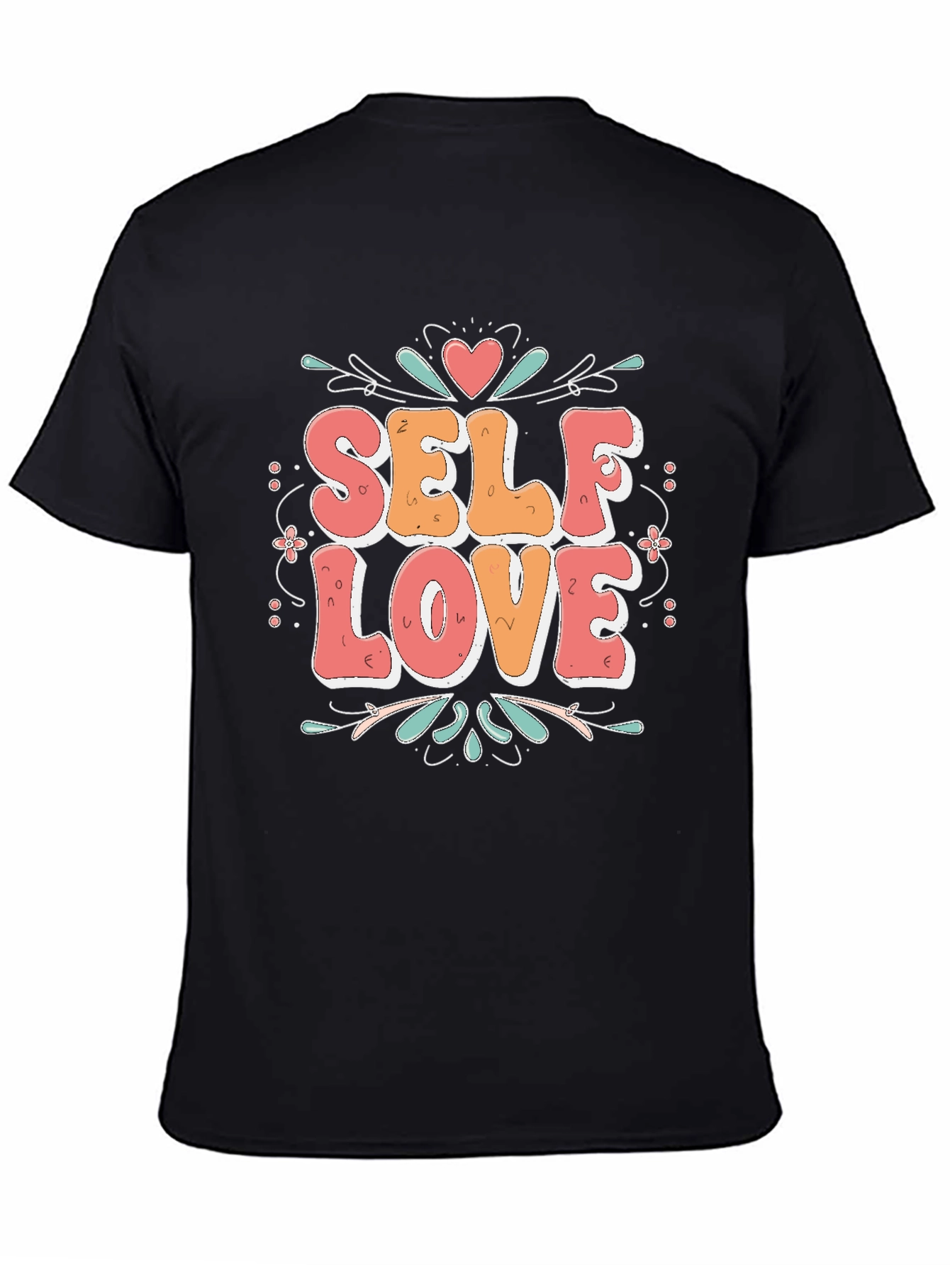 Self Love Graphic Tee - Black Cotton Shirt