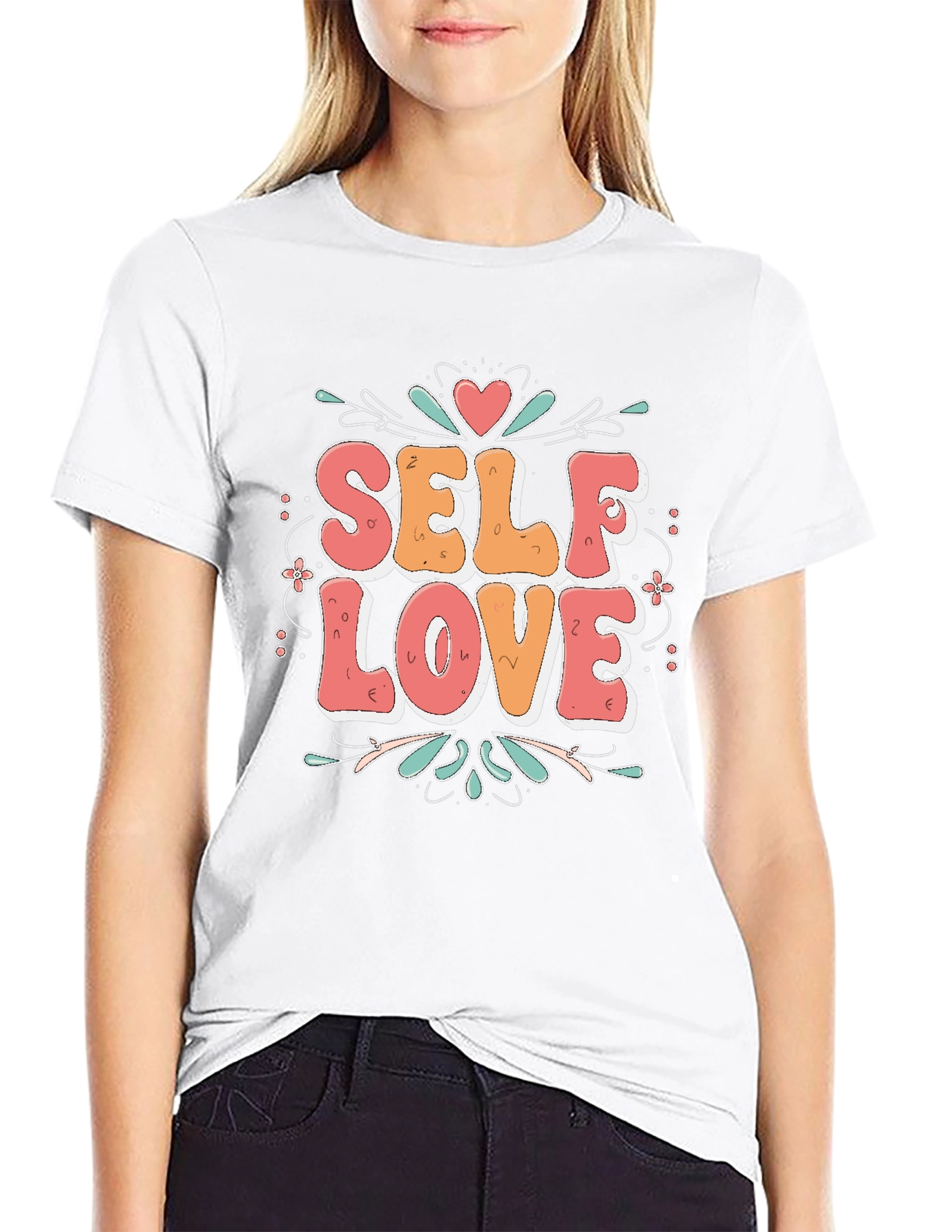 Self Love Graphic Tee - Black Cotton Shirt