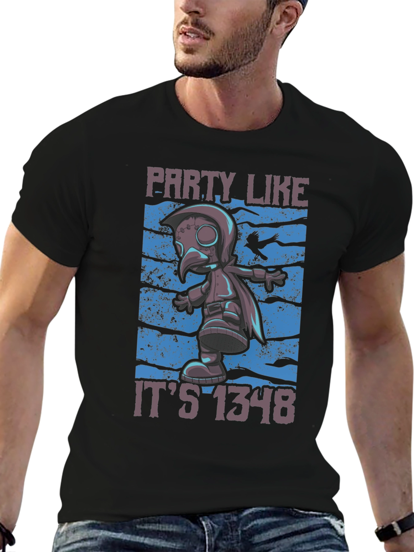 Party Like Its 1348 Plague Doctor Graphic T-Shirt