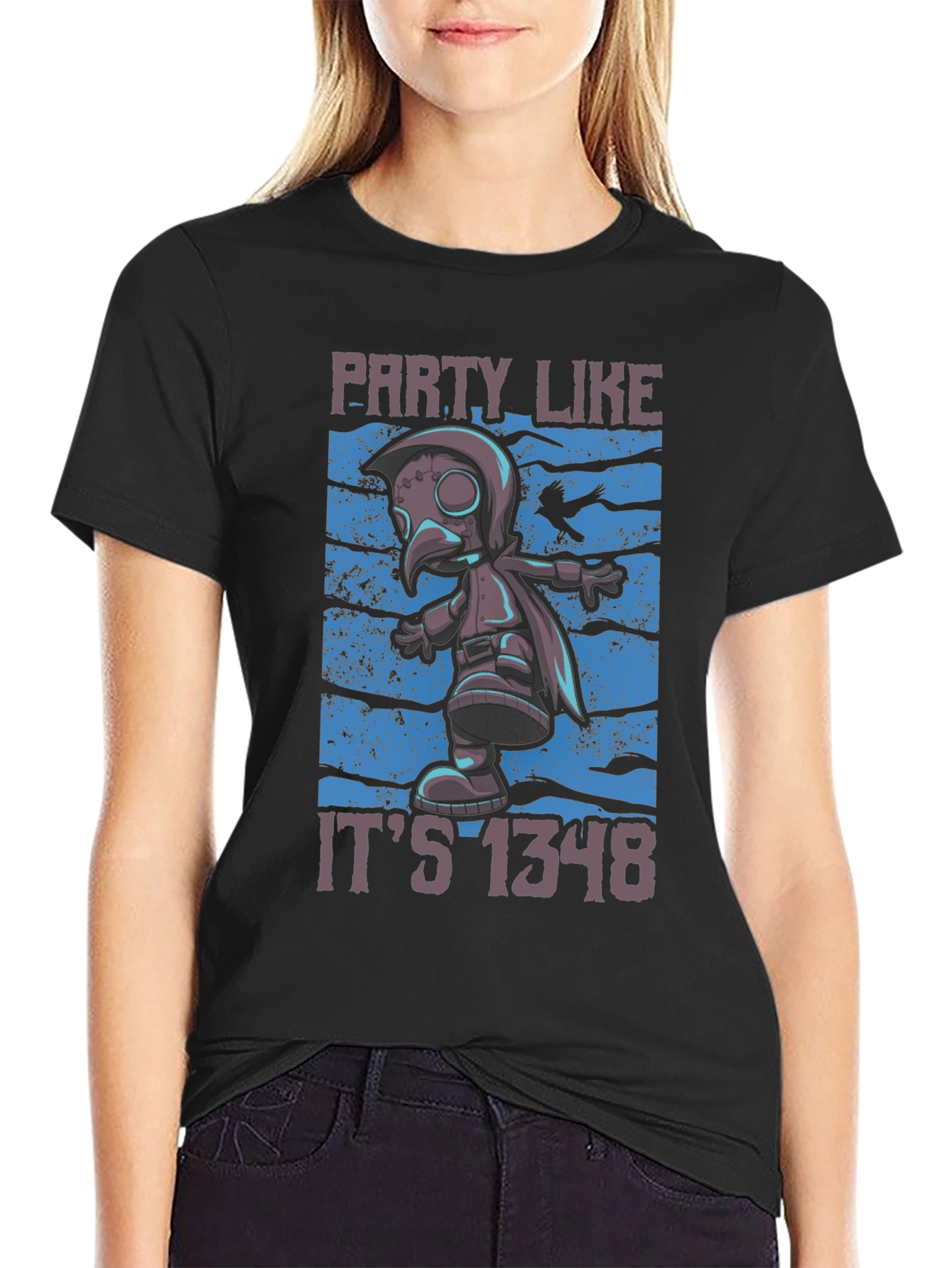 Party Like Its 1348 Plague Doctor Graphic T-Shirt