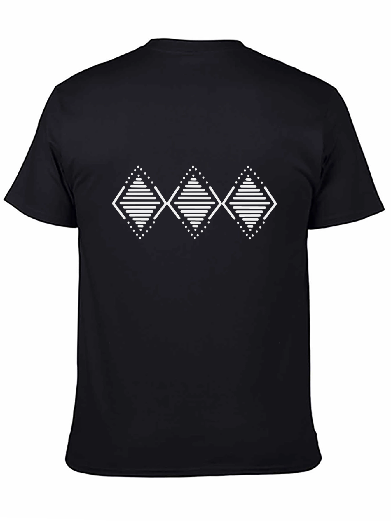 Geometric Print Tee - Black Casual Shirt