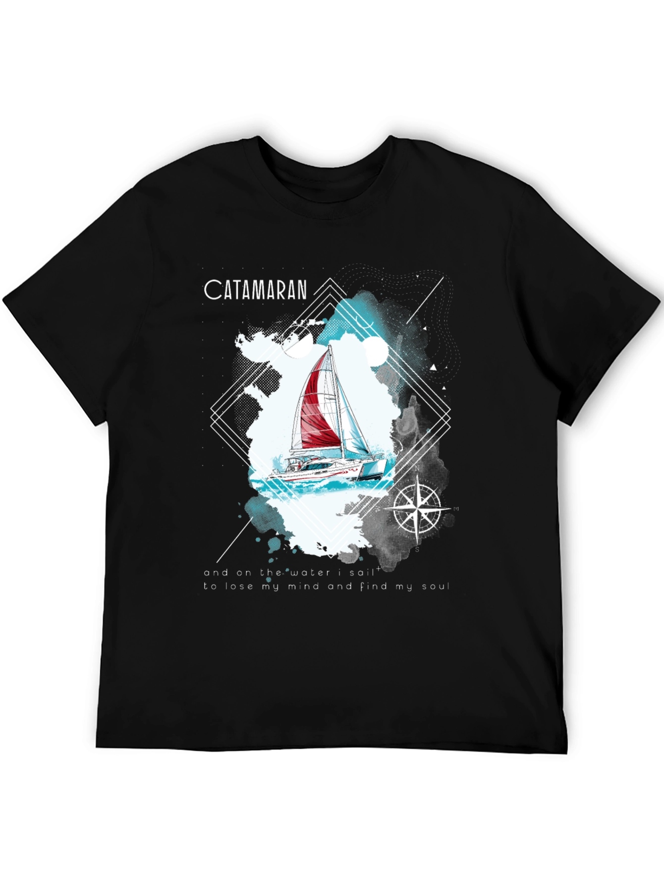 Catamaran Sailboat Graphic T-Shirt