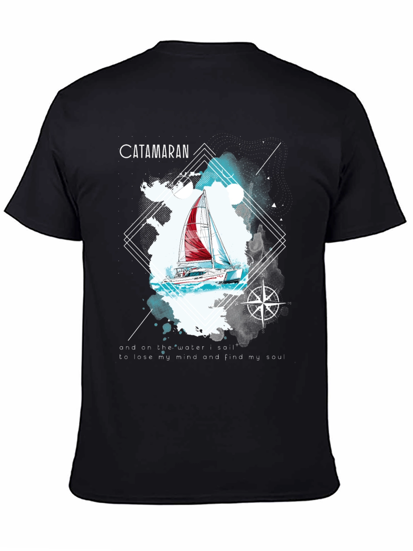 Catamaran Sailboat Graphic T-Shirt