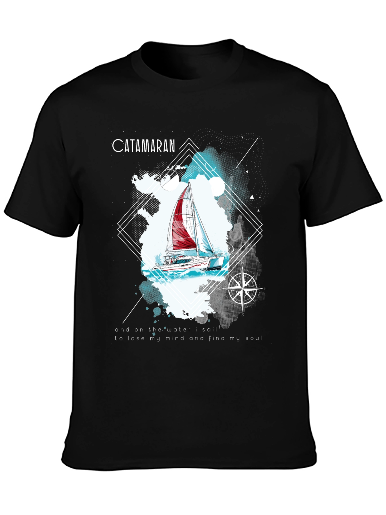 Catamaran Sailboat Graphic T-Shirt