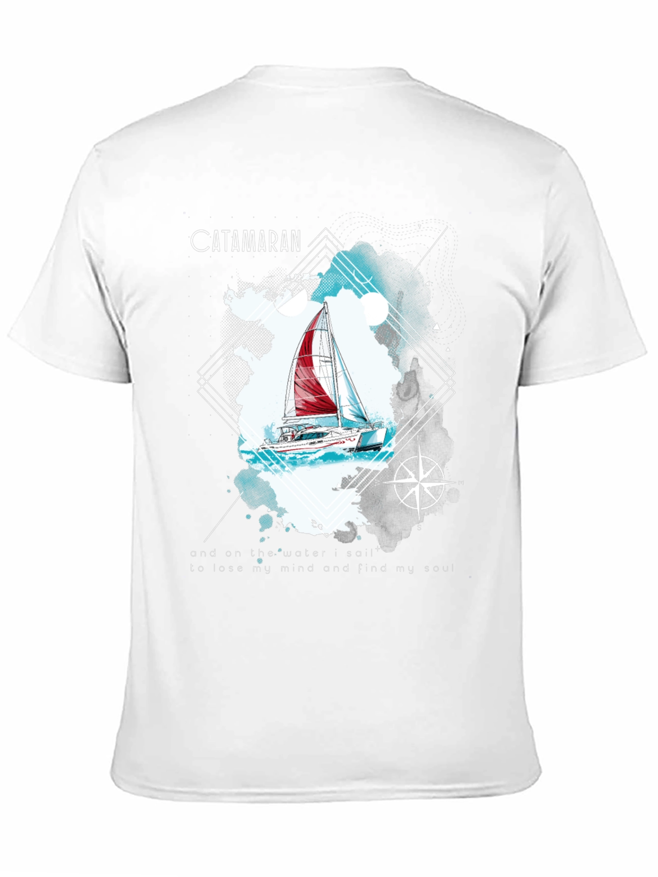 Catamaran Sailboat Graphic T-Shirt