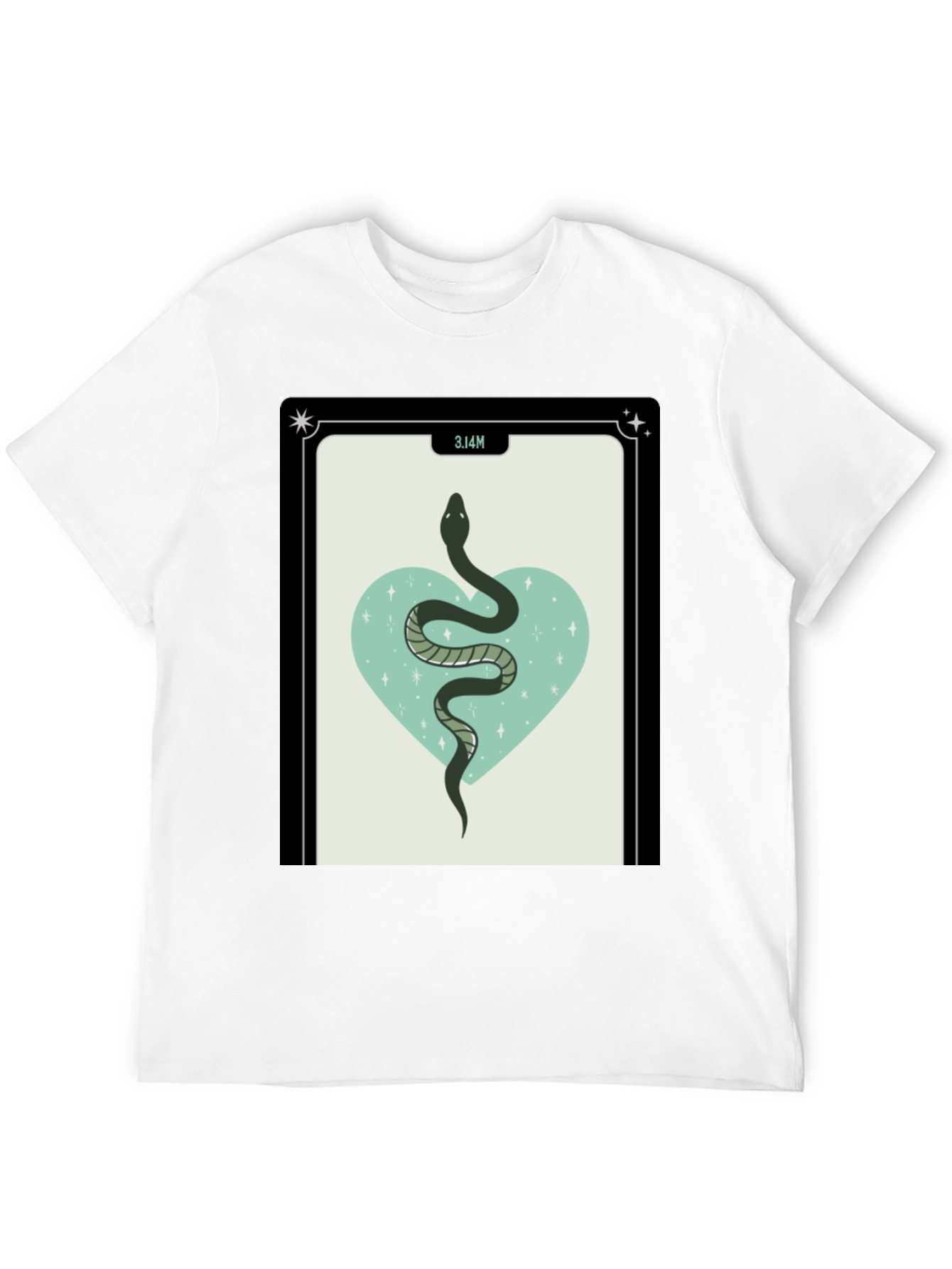 Mystic Snake Heart Graphic Black T-Shirt
