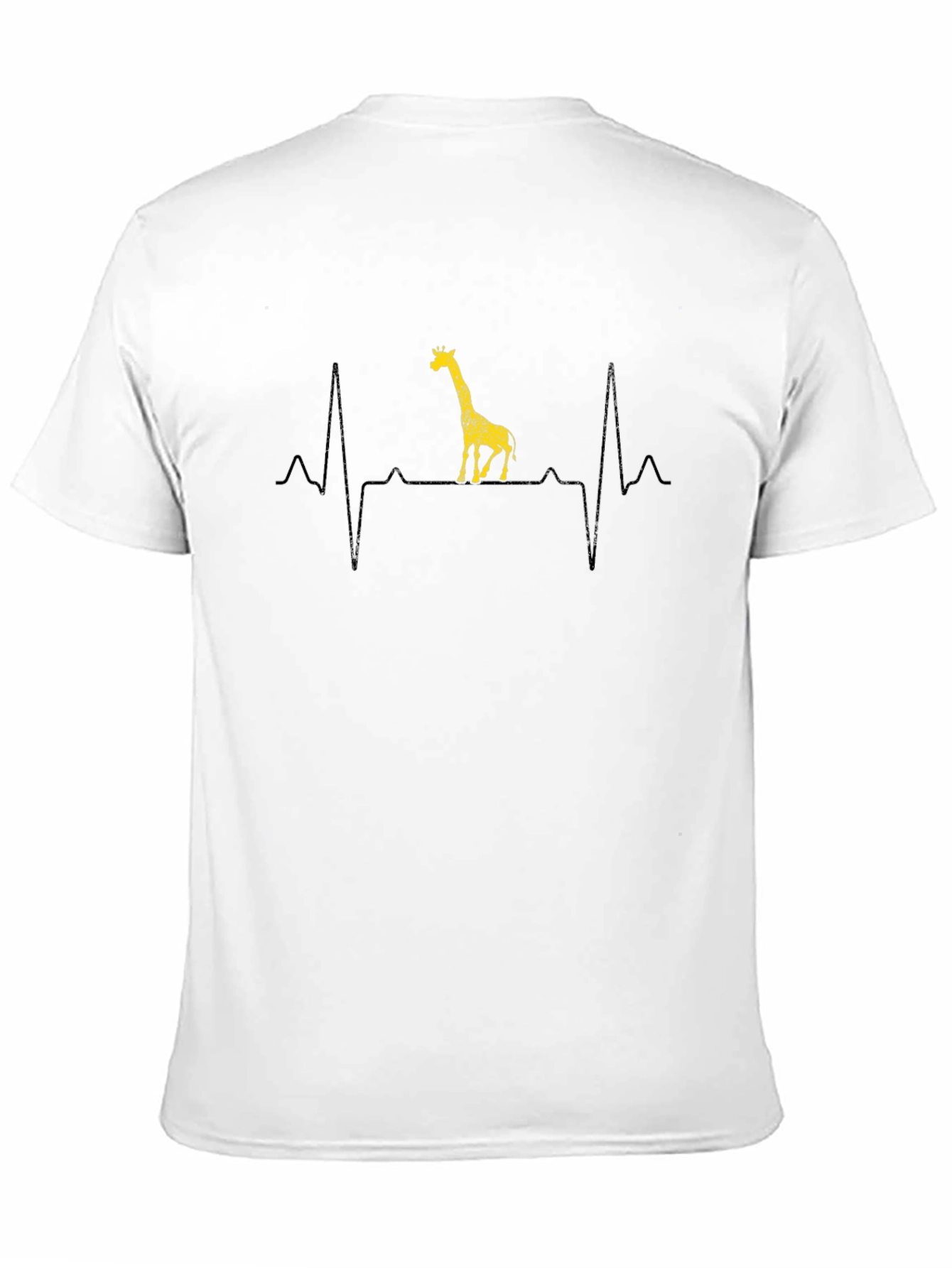 Giraffe Heartbeat Graphic Tee - Black