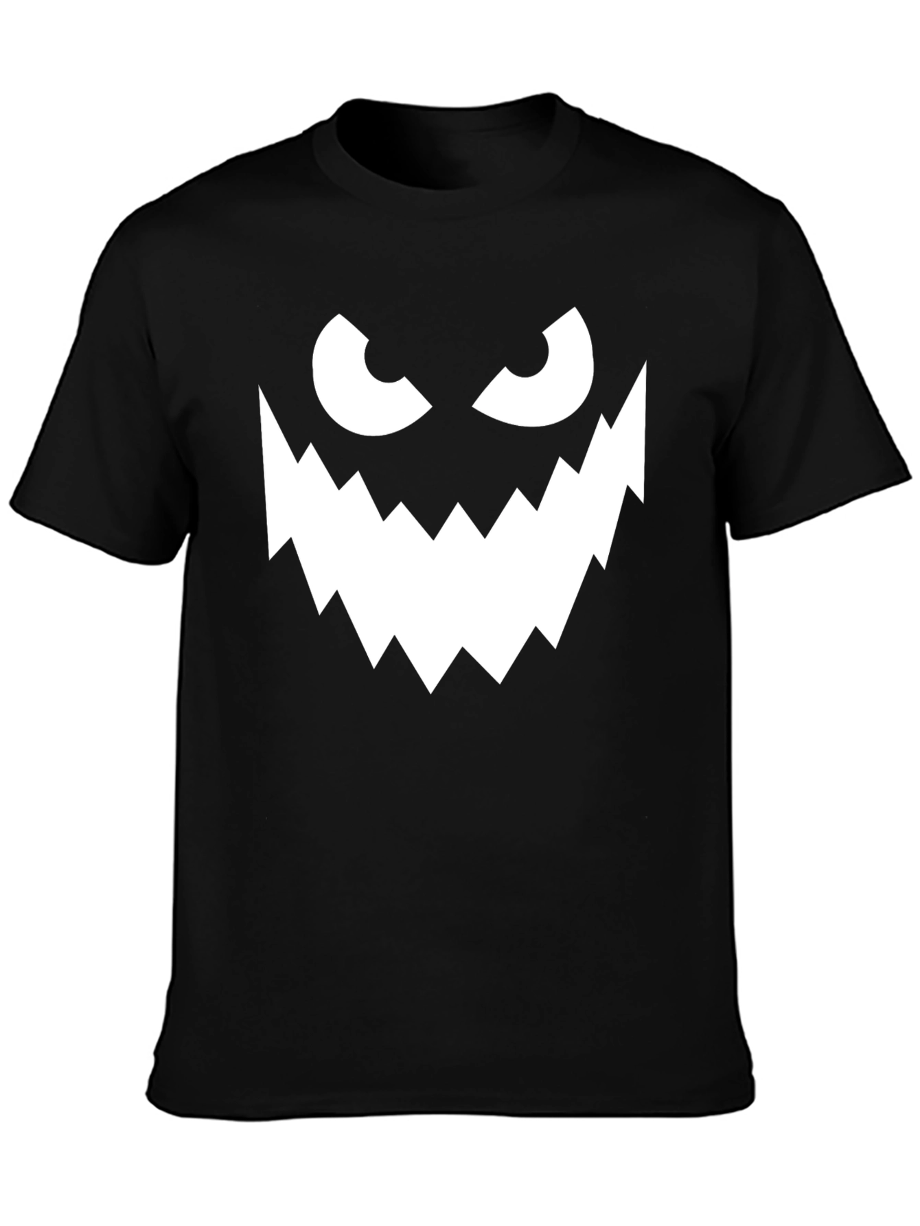 Spooky Monster Face Graphic Tee - Halloween Shirt