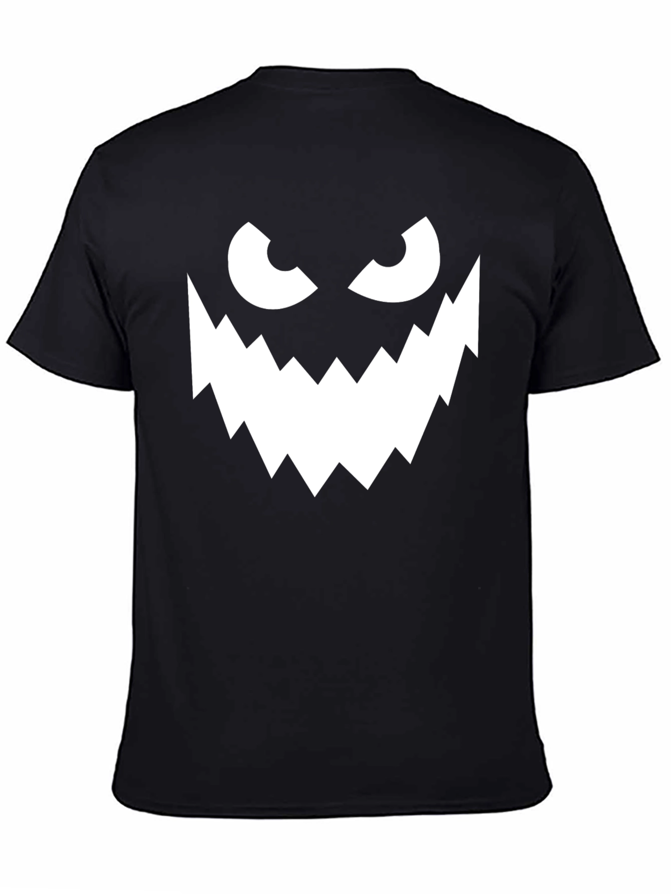 Spooky Monster Face Graphic Tee - Halloween Shirt