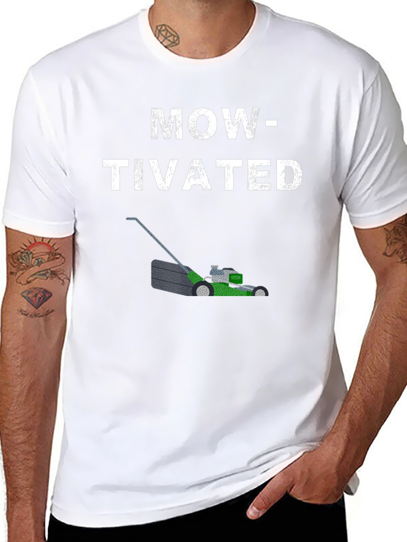 Mow-tivated T-Shirt - Lawn Care Humor