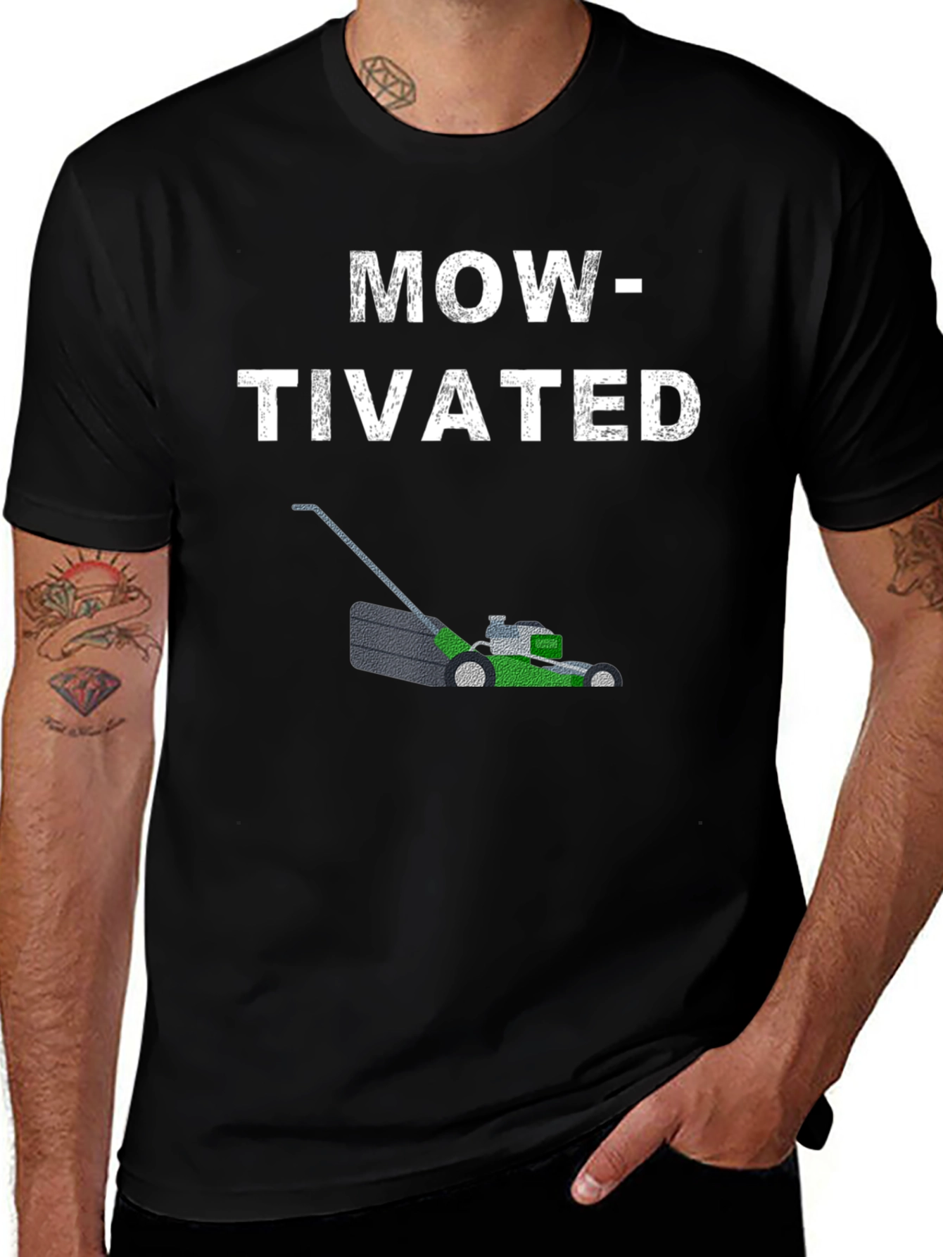 Mow-tivated T-Shirt - Lawn Care Humor