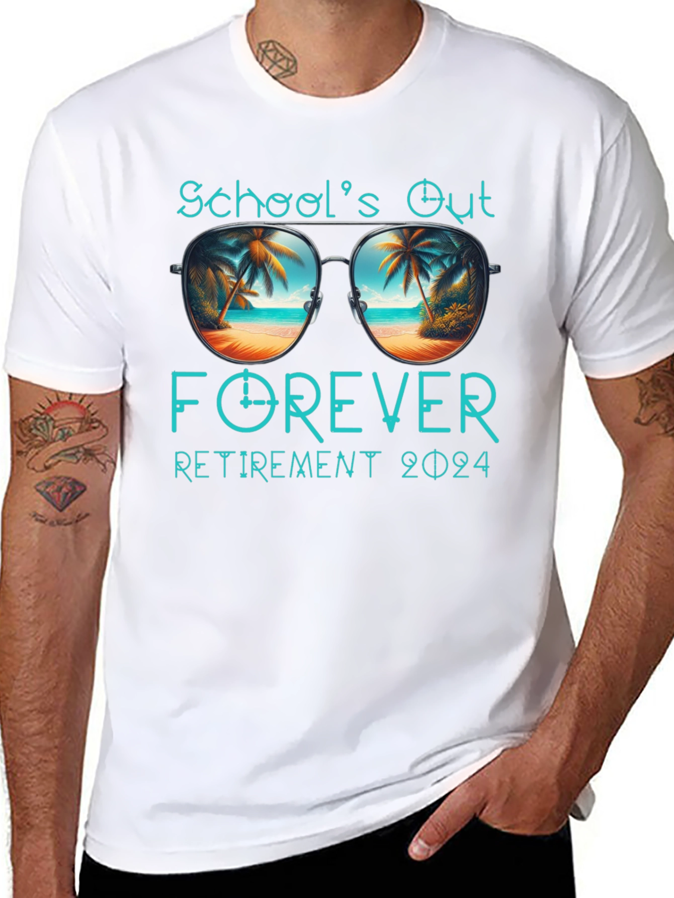 Schools Out Forever Retirement 2024 T-Shirt