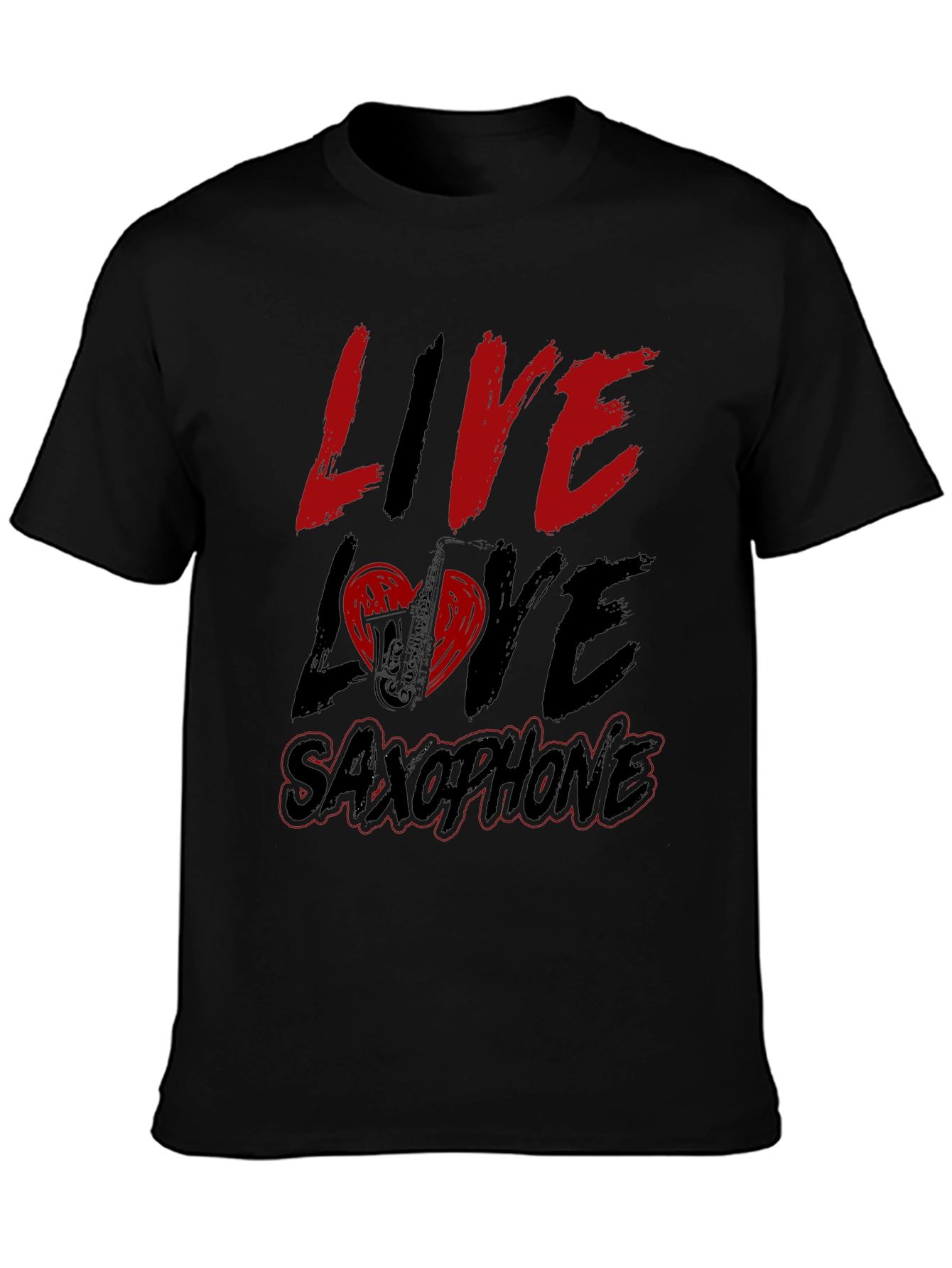 Live Love Saxophone T-Shirt - Music Lover Tee