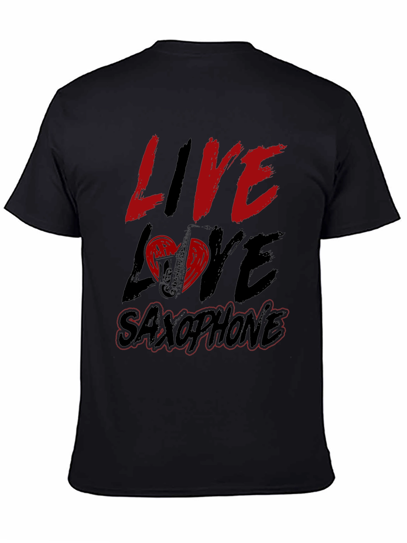 Live Love Saxophone T-Shirt - Music Lover Tee