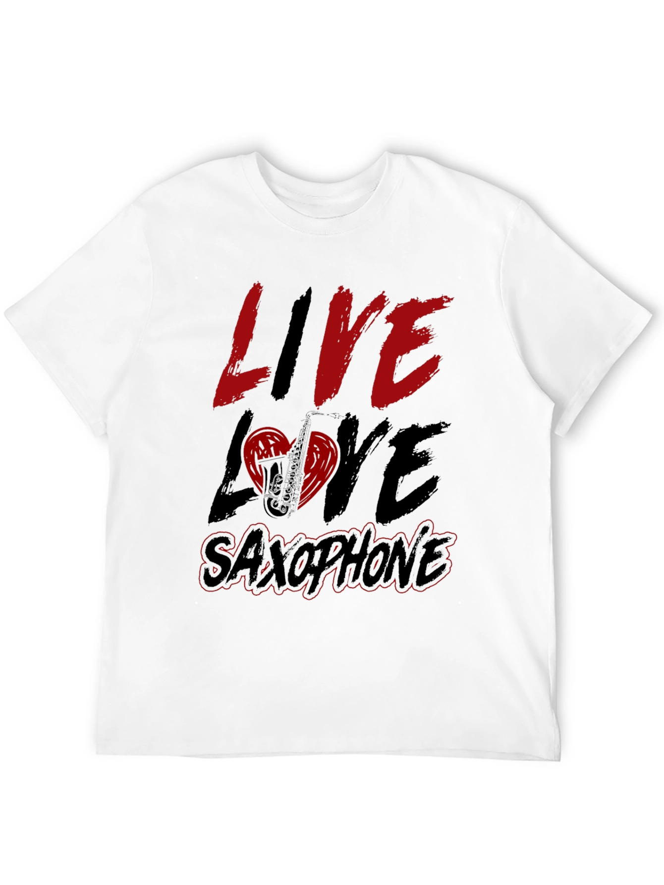 Live Love Saxophone T-Shirt - Music Lover Tee
