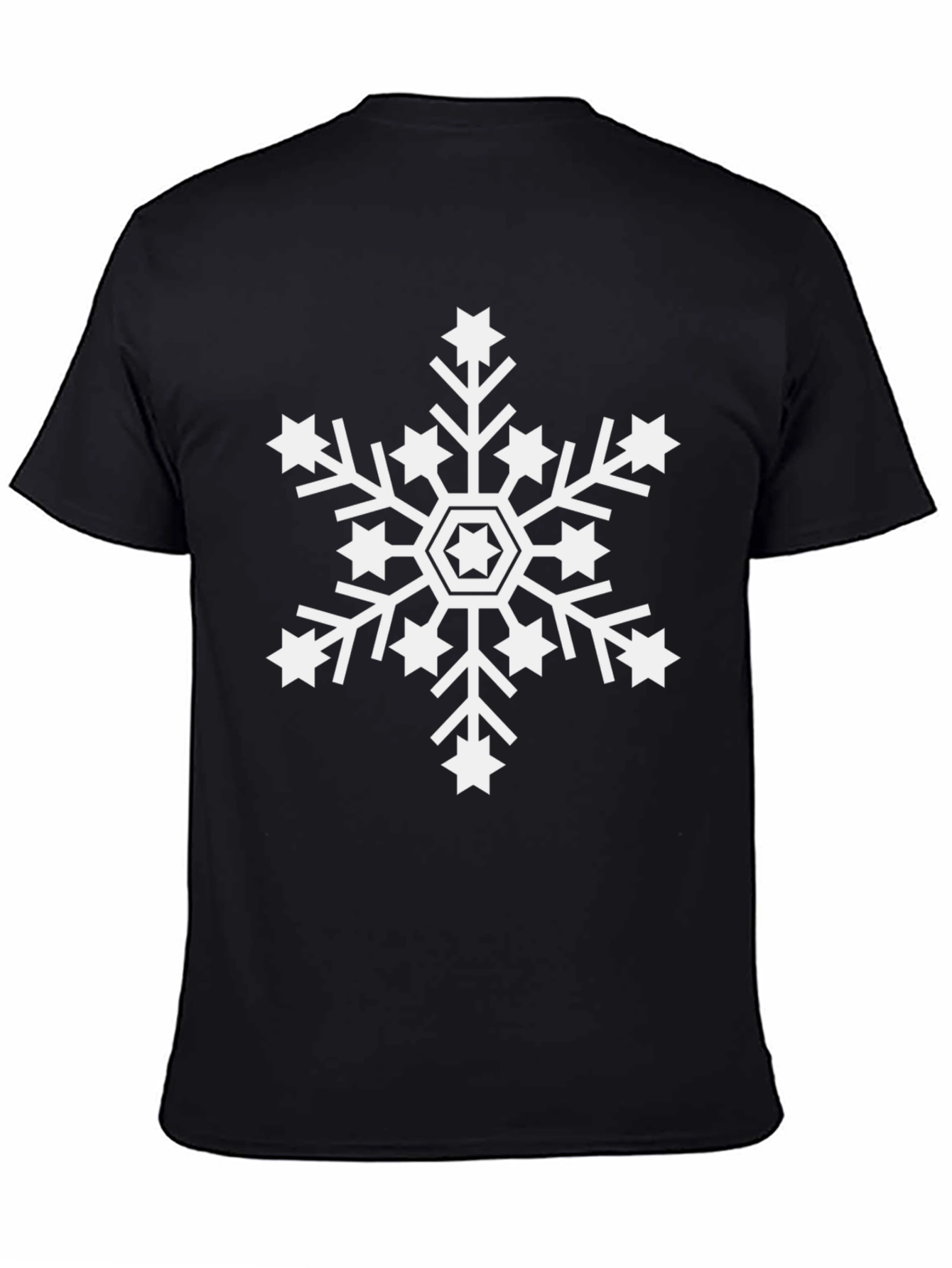 Snowflake Graphic Tee - Black Cotton Blend