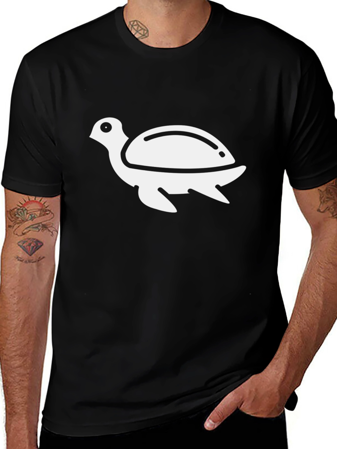 Black Turtle Graphic T-Shirt