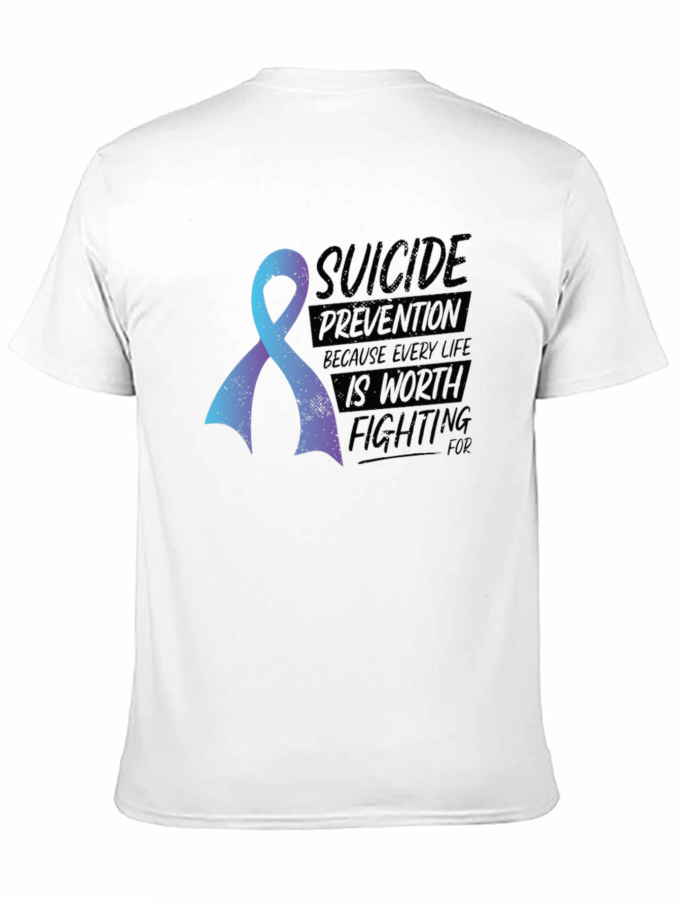 Suicide Prevention Awareness Ribbon Graphic T-Shirt