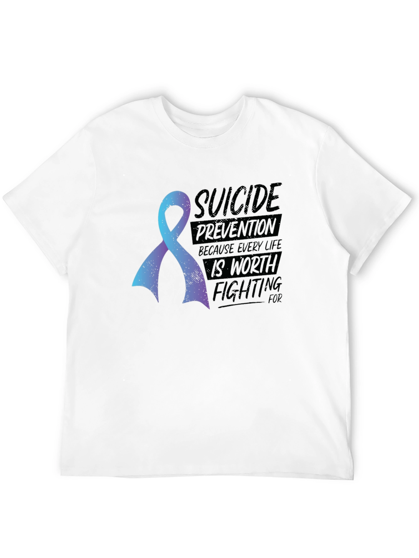Suicide Prevention Awareness Ribbon Graphic T-Shirt