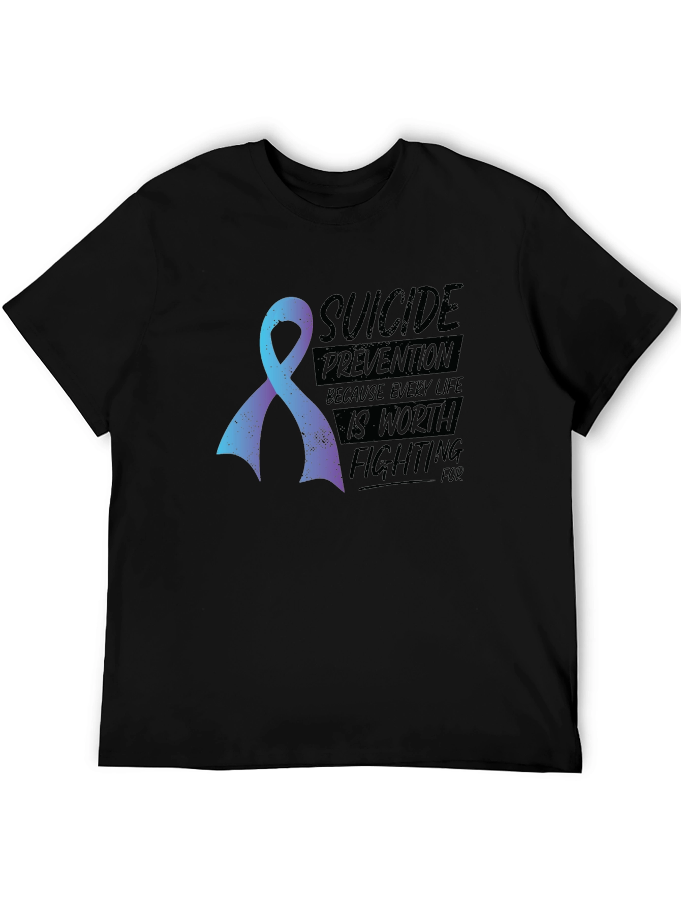 Suicide Prevention Awareness Ribbon Graphic T-Shirt
