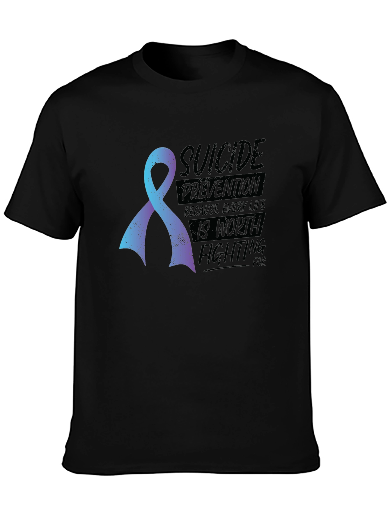 Suicide Prevention Awareness Ribbon Graphic T-Shirt