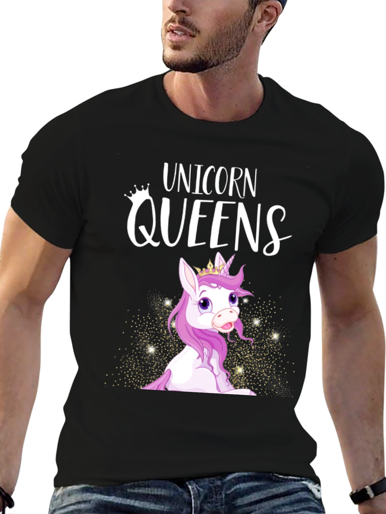 Unicorn Queens Graphic T-Shirt - Black