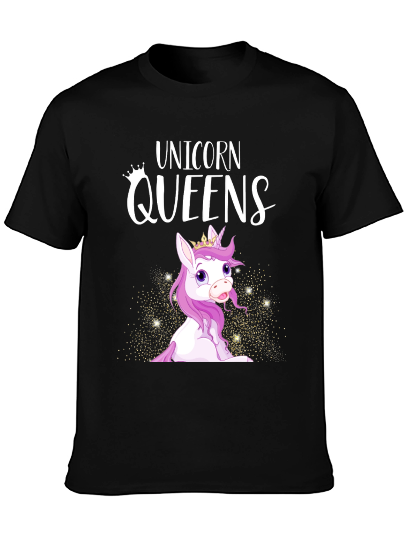 Unicorn Queens Graphic T-Shirt - Black
