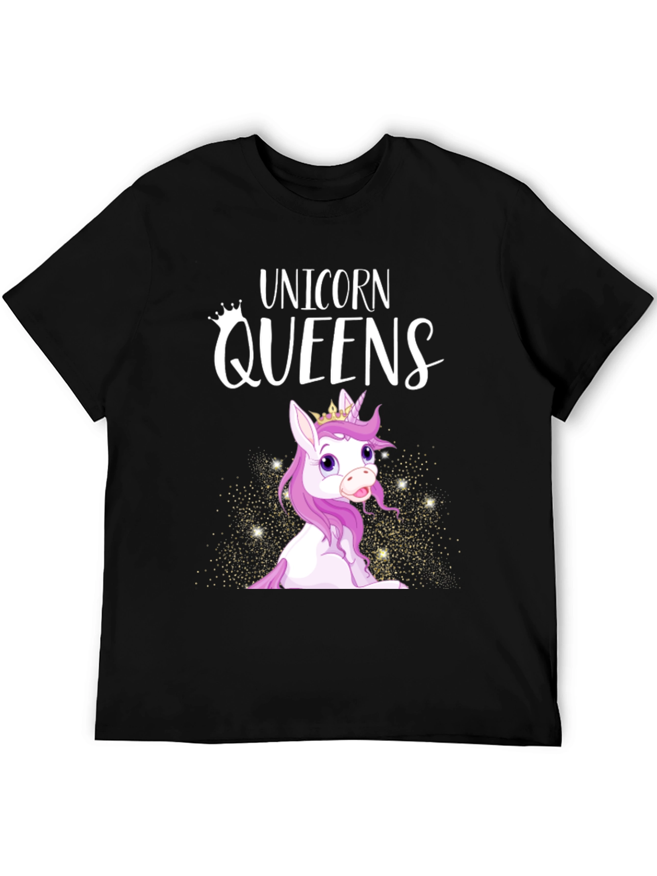 Unicorn Queens Graphic T-Shirt - Black