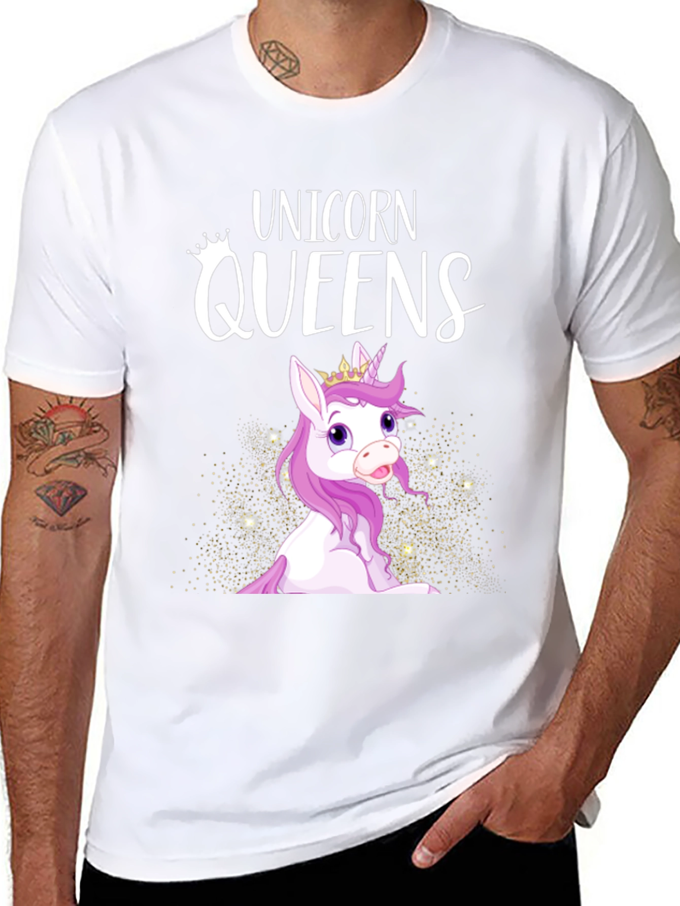 Unicorn Queens Graphic T-Shirt - Black