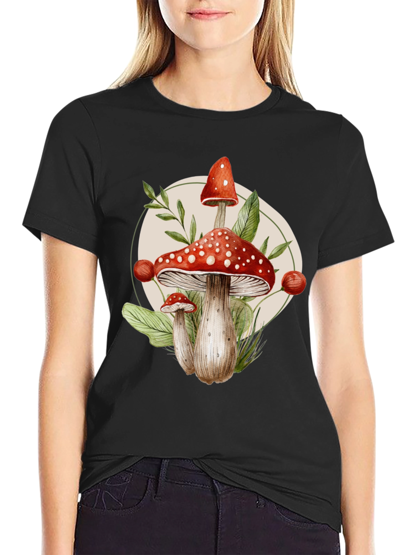 Mushroom Graphic Tee - Nature Inspired Print