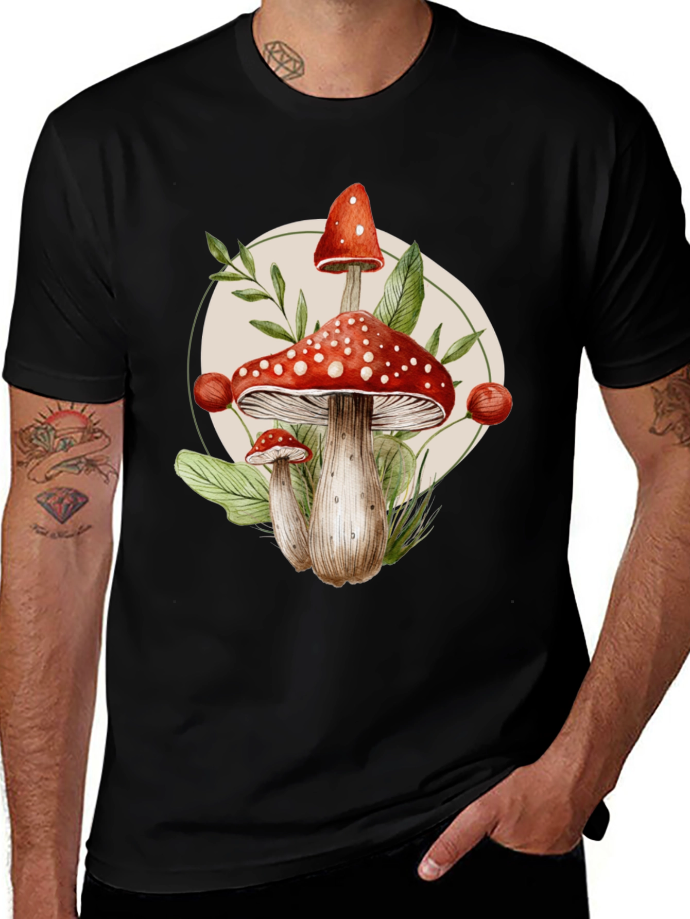 Mushroom Graphic Tee - Nature Inspired Print