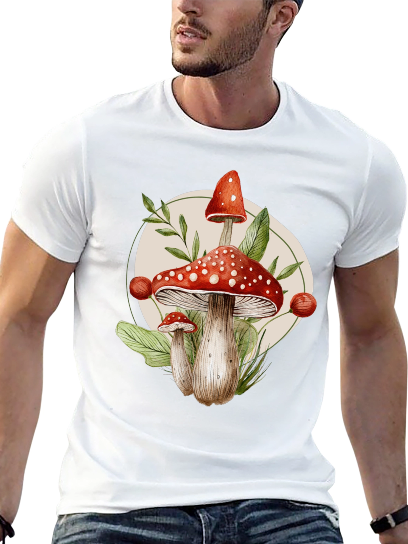 Mushroom Graphic Tee - Nature Inspired Print